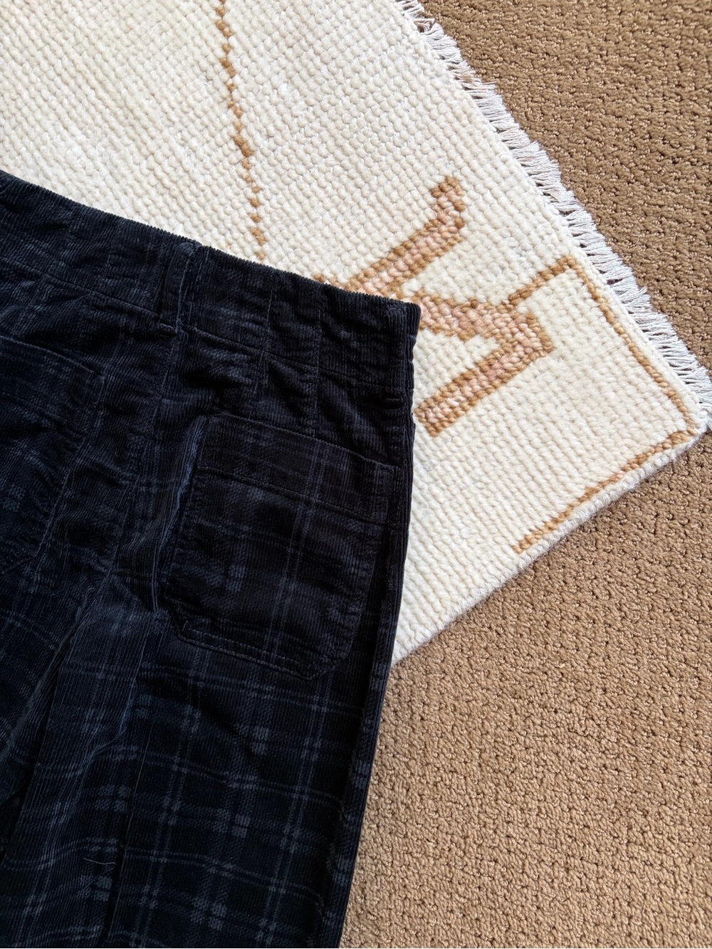 Maeve The Colette Cropped Wide-Leg Pants Plaid Corduroy Edition 26 - Picture 8 of 8